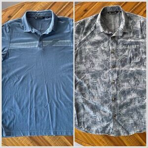 Travis Mathew Golf Short Sleeve Polo + Button-Up Shirt Bundle - Large
